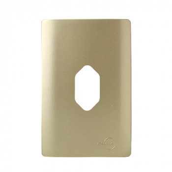 Placa p/ 1 Tomada Vertical 4x2 - Novara Dourado Placa p/ 1 Tomada Vertical 4x2 - Novara Dourado